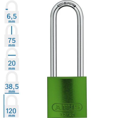 ABUS 72/40HB75 KA - Egységkulcsos lakat (Több lakat azonos kulccsal) - Zöld