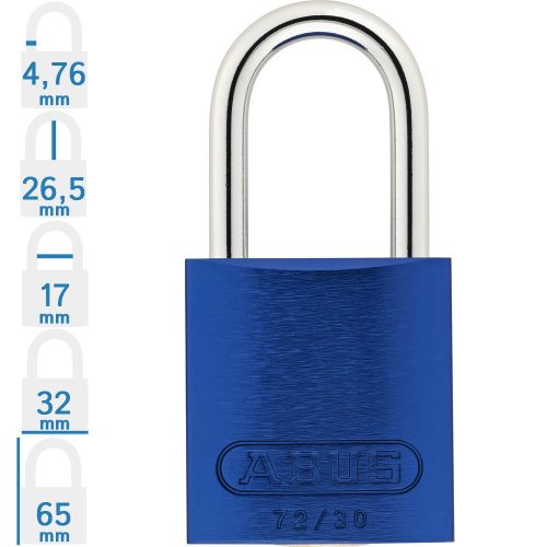 ABUS 72/30 KA - Egységkulcsos lakat (Több lakat azonos kulccsal) - Kék