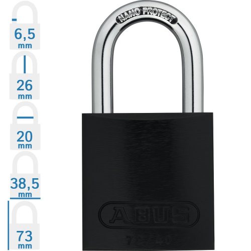 ABUS 72/40 LOTO munkavédelmi kizáró lakat - Fekete