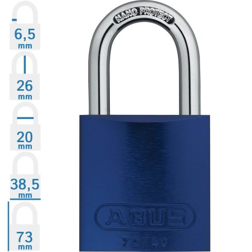 ABUS 72/40 LOTO munkavédelmi kizáró lakat - Kék