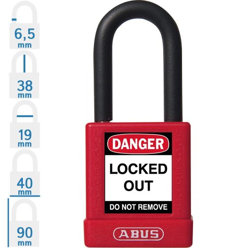 ABUS 74/40 KA - Egységkulcsos lakat (Több lakat azonos kulccsal) - Piros