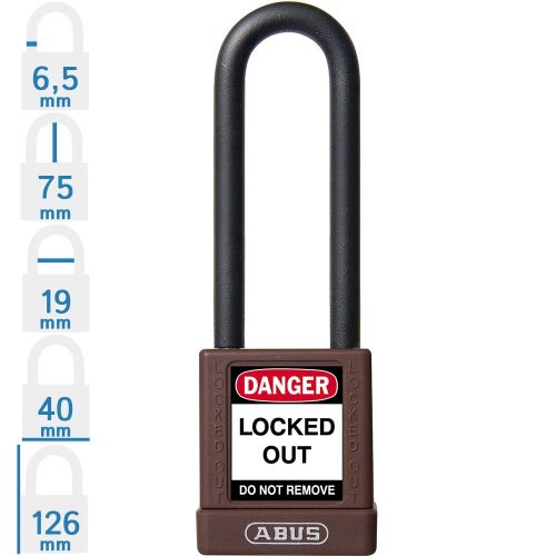 ABUS 74/40HB75 KA - Egységkulcsos lakat (Több lakat azonos kulccsal) - Barna