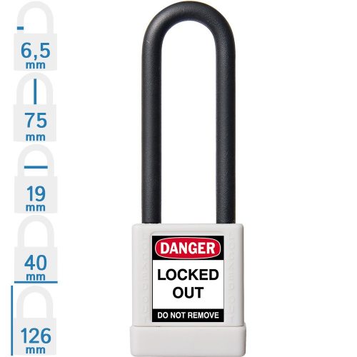 ABUS 74/40HB75 KA - Egységkulcsos lakat (Több lakat azonos kulccsal) - Fehér