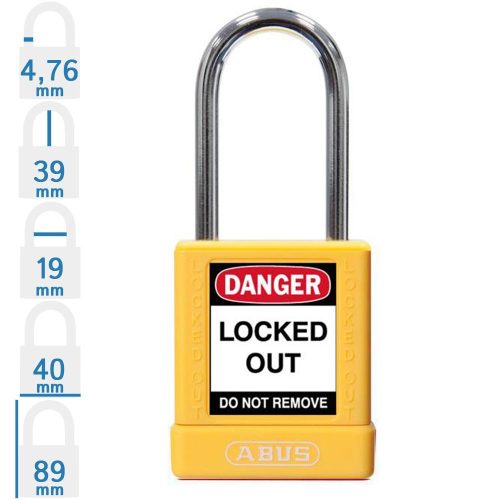 ABUS 74BS/40 LOTO munkavédelmi kizáró lakat - Sárga