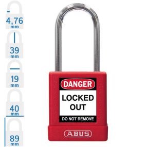 ABUS 74BS/40 LOTO munkavédelmi kizáró lakat - Piros