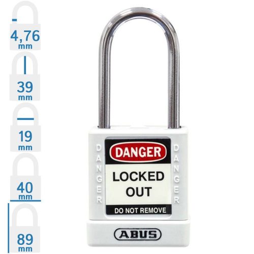 ABUS 74BS/40 LOTO munkavédelmi kizáró lakat - Fehér