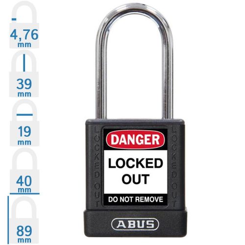 ABUS 74BS/40 LOTO munkavédelmi kizáró lakat - Fekete