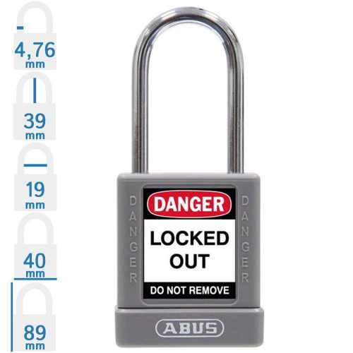 ABUS 74BS/40 LOTO munkavédelmi kizáró lakat - Szürke