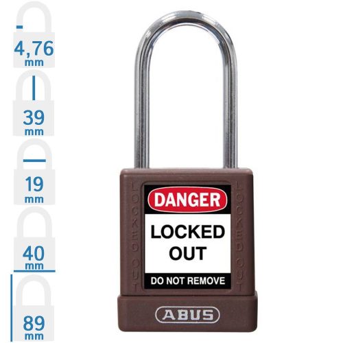 ABUS 74BS/40 LOTO munkavédelmi kizáró lakat - Barna