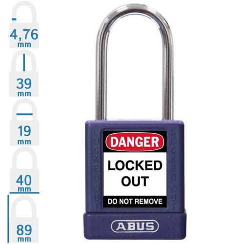 ABUS 74BS/40 KA - Egységkulcsos lakat (Több lakat azonos kulccsal) - Lila