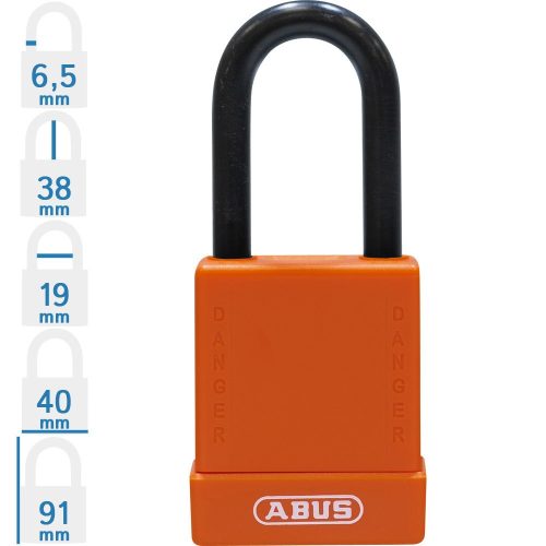 ABUS 76/40 LOTO munkavédelmi kizáró lakat - Naracssárga