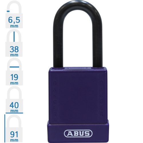 ABUS 76/40 LOTO munkavédelmi kizáró lakat - Lila