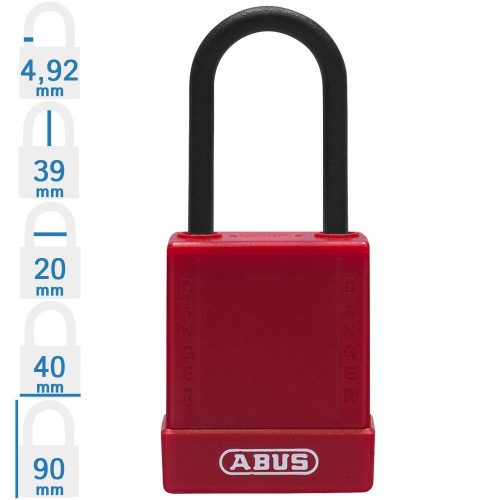 ABUS 76PS/40 LOTO munkavédelmi kizáró lakat - Piros