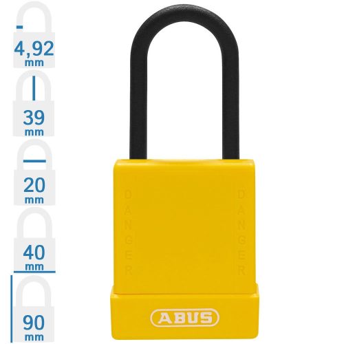 ABUS 76PS/40 LOTO munkavédelmi kizáró lakat - Sárga