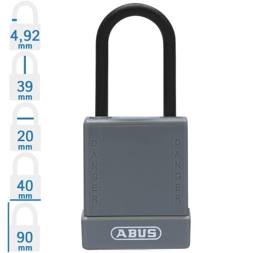 ABUS 76PS/40 LOTO munkavédelmi kizáró lakat - Szürke