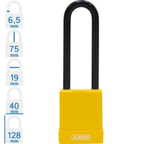 ABUS 76/40HB75 LOTO munkavédelmi kizáró lakat - Sárga