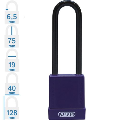 ABUS 76/40HB75 LOTO munkavédelmi kizáró lakat - Lila