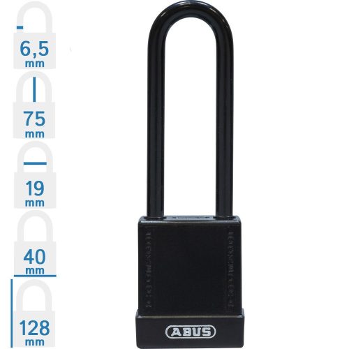 ABUS 76/40HB75 LOTO munkavédelmi kizáró lakat - Fekete