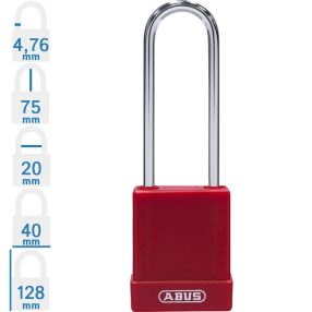   ABUS 76IB/40HB75 LOTO munkavédelmi kizáró lakat - Piros - 848513