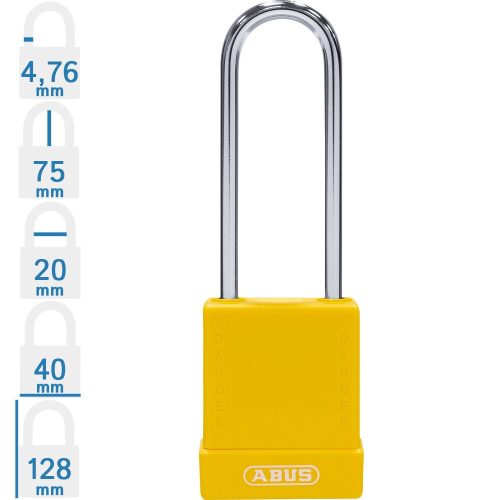 ABUS 76IB/40HB75 LOTO munkavédelmi kizáró lakat - Sárga