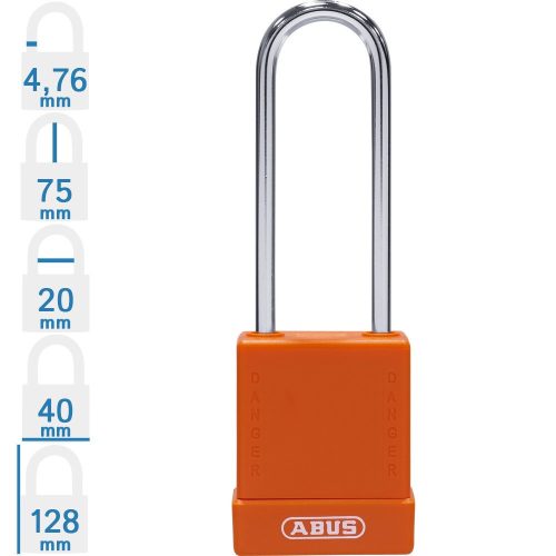 ABUS 76IB/40HB75 LOTO munkavédelmi kizáró lakat - Narancssárga