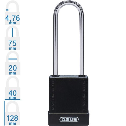 ABUS 76IB/40HB75 LOTO munkavédelmi kizáró lakat - Fekete