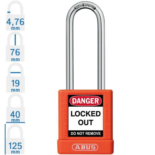 ABUS 74BS/40HB75 LOTO munkavédelmi kizáró lakat - Narancssárga