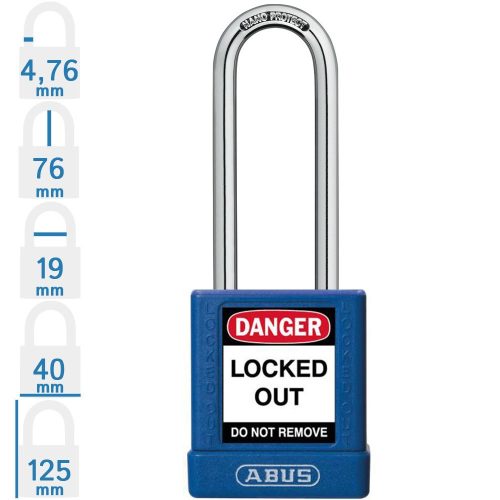 ABUS 74BS/40HB75 KA - Egységkulcsos lakat (Több lakat azonos kulccsal) - Kék
