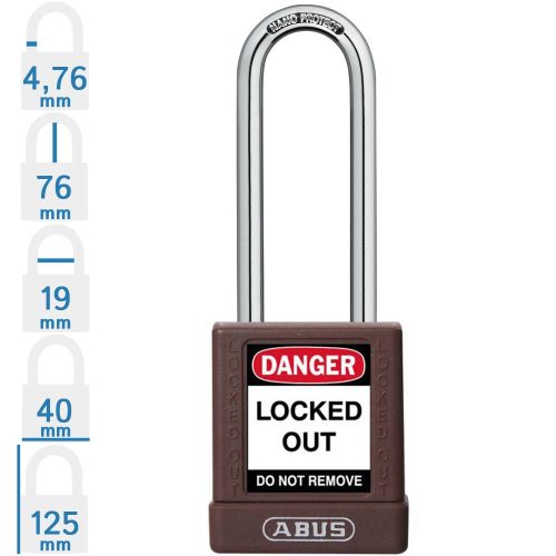 ABUS 74BS/40HB75 KA - Egységkulcsos lakat (Több lakat azonos kulccsal) - Barna