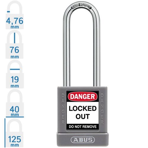 ABUS 74BS/40HB75 KA - Egységkulcsos lakat (Több lakat azonos kulccsal) - Szürke