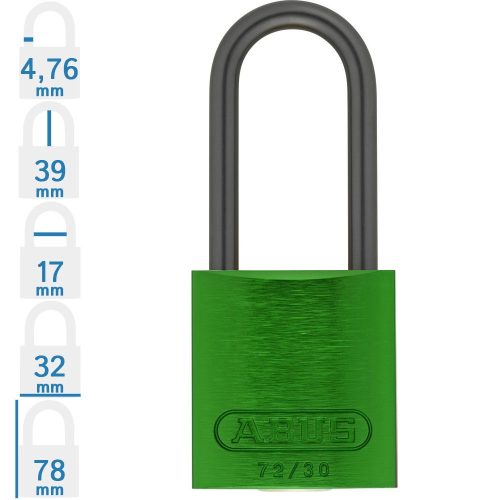 ABUS 72AS/30HB38 LOTO munkavédelmi kizáró lakat - Zöld