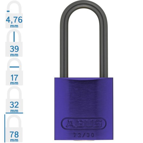 ABUS 72AS/30HB38 LOTO munkavédelmi kizáró lakat - Lila