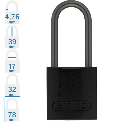 ABUS 72AS/30HB38 LOTO munkavédelmi kizáró lakat - Fekete
