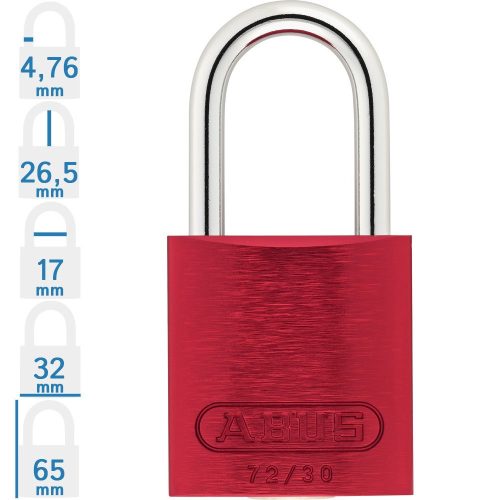 ABUS 72IB/30 LOTO munkavédelmi kizáró lakat - Piros