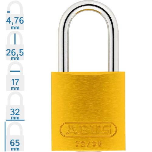 ABUS 72IB/30 LOTO munkavédelmi kizáró lakat - Sárga