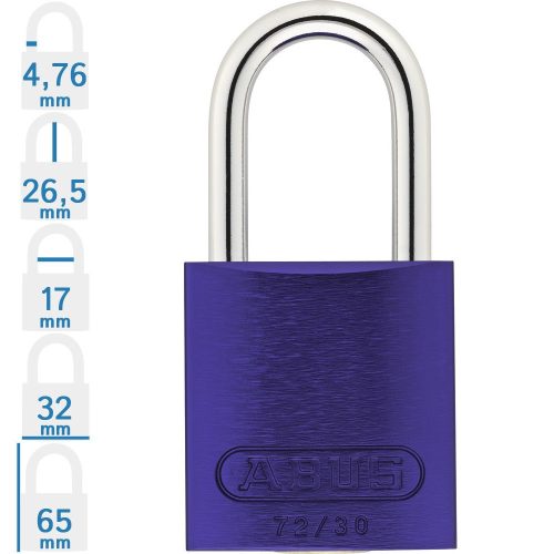 ABUS 72IB/30 LOTO munkavédelmi kizáró lakat - Lila