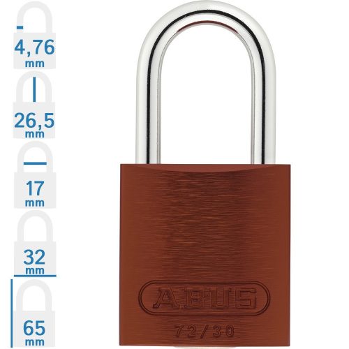 ABUS 72IB/30 LOTO munkavédelmi kizáró lakat - Barna
