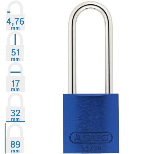 ABUS 72IB/30HB50 LOTO munkavédelmi kizáró lakat - Kék