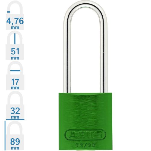 ABUS 72IB/30HB50 LOTO munkavédelmi kizáró lakat - Zöld