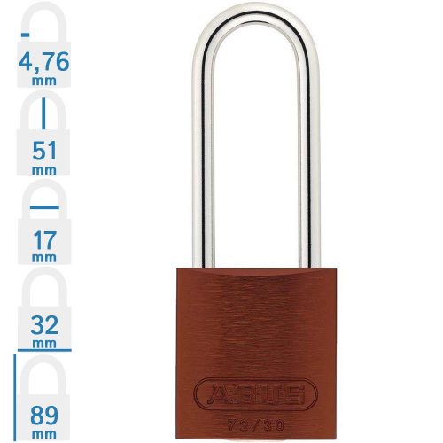 ABUS 72IB/30HB50 LOTO munkavédelmi kizáró lakat - Barna