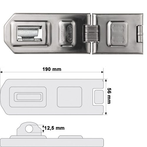 ABUS 140/190 biztonsági lakatpánt Diskus lakatokhoz