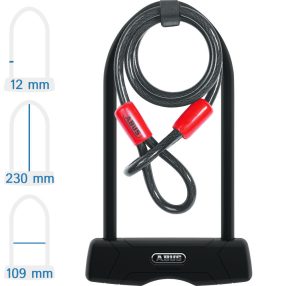   Abus Granit 460/150HB230 + USH460 kerékpár U lakat hurokkábellel