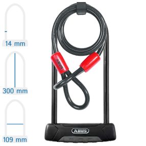   Abus Granit Plus 470/150HB300 + USH470 kerékpár U lakat hurokkábellel