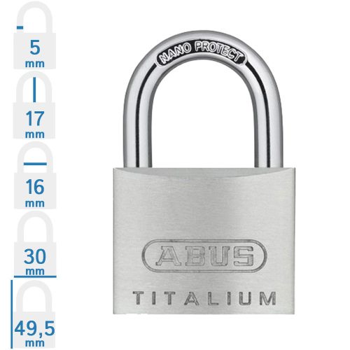 ABUS 64TI/30 KA6311 egységkulcsos lakat tetszőleges darabszámban