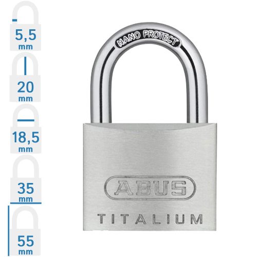 ABUS 64TI/35 KA6355 egységkulcsos lakat tetszőleges darabszámban