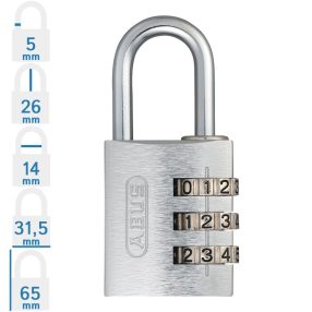 ABUS 724/30 számzáras lakat - Ezüst