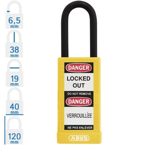 ABUS 74LB/40 KA - Egységkulcsos lakat (Több lakat azonos kulccsal) - Sárga