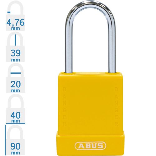 ABUS 76IB/40 KA - Egységkulcsos lakat (Több lakat azonos kulccsal) - Sárga