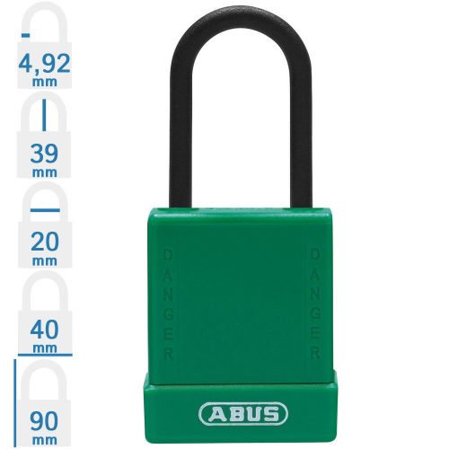 ABUS 76PS/40 KA - Egységkulcsos lakat (Több lakat azonos kulccsal) - Zöld