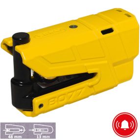   Abus Granit Detecto X-Plus 8077 Yellow KA egységkulcsos riasztós motor féktárcsazár